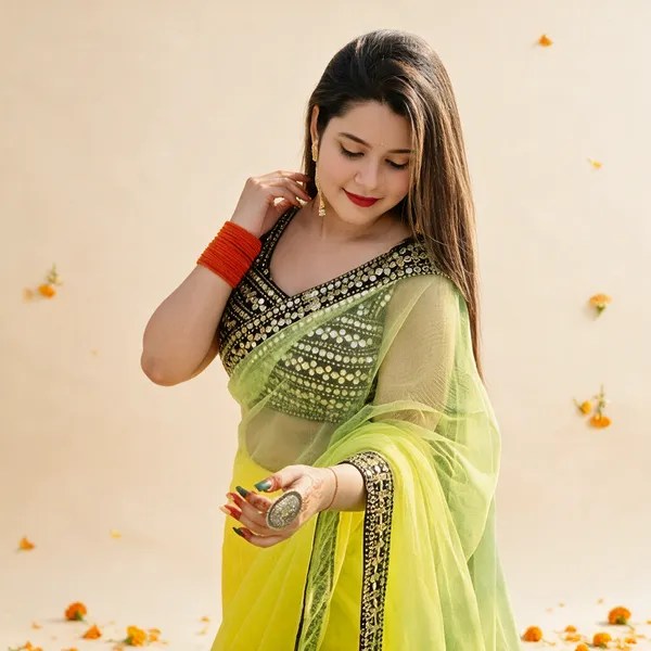 Green_Soft_Net_Saree_For_Women