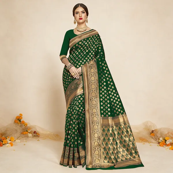 Green_Banarasi_Silk_Saree_For_Women