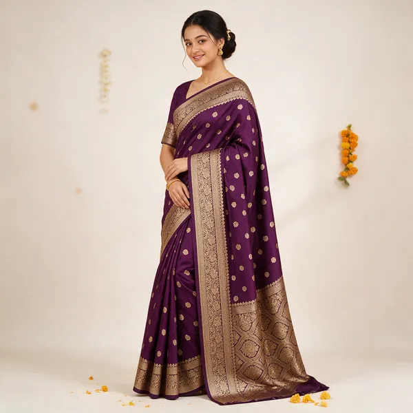 Purple_Banarasi_Silk_Saree_For_Women