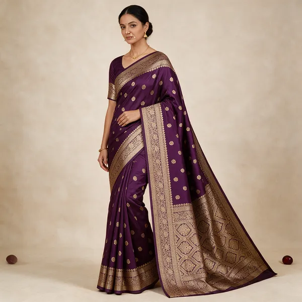 Purple_Banarasi_Silk_Saree_For_Women