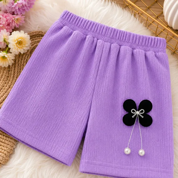 Purple_Ribbed_Cotton_Short_Sleeve_Co_Ord_Set_For_Girls