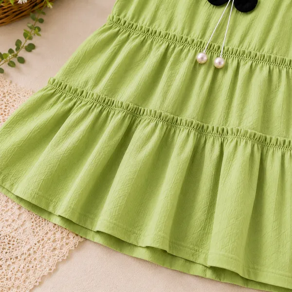 Green_Cotton_Blend_Sleeveless_Tiered_Dress_For_Girls
