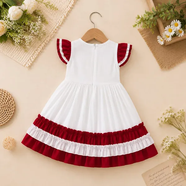 White_Printed_Fit_And_Flare_Dress_for_Girls