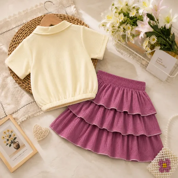 Yellow_Floral_Top_And_Tiered_Skirt_Set_for_Girls