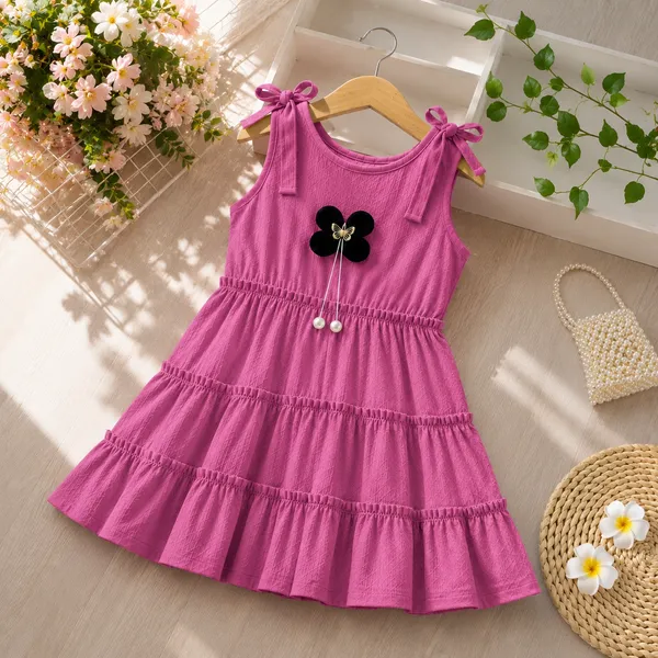 Pink_Textured_Tiered_Dress_for_Girls