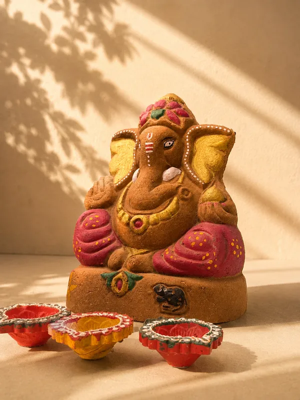 Ganesh_Blessings_Combo_1:_Ganesh_Ji_7_Inch_+_Design_Deepak_-_Set_Of_6