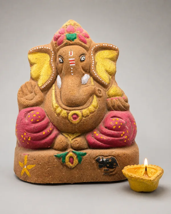Ganesh_Blessings_Combo_1:_Ganesh_Ji_7_Inch_+_Design_Deepak_-_Set_Of_6
