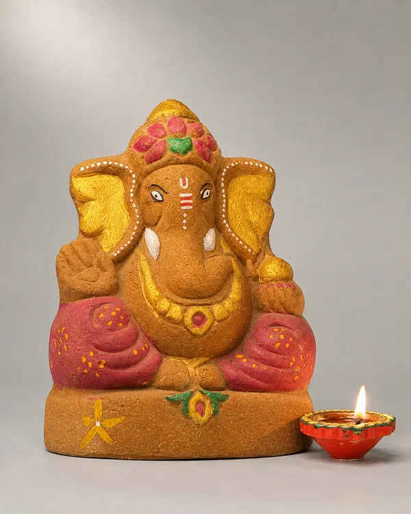 Ganesh_Blessings_Combo_1:_Ganesh_Ji_7_Inch_+_Design_Deepak_-_Set_Of_6