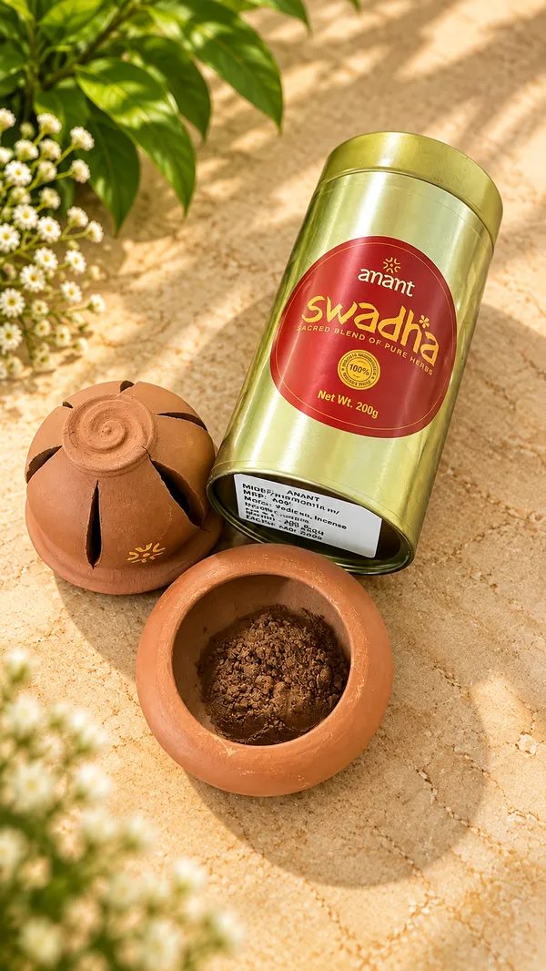 Swadha_Incense_Powder_-_200_Gram_Box_+_Terracotta_Burner_With_Lid