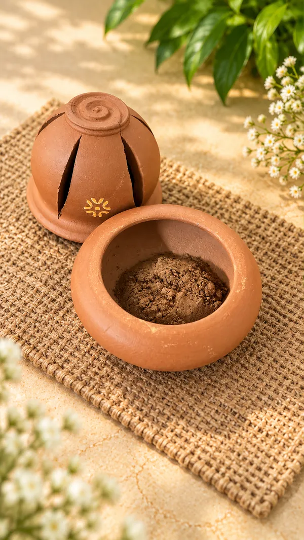 Swadha_Incense_Powder_-_200_Gram_Box_+_Terracotta_Burner_With_Lid