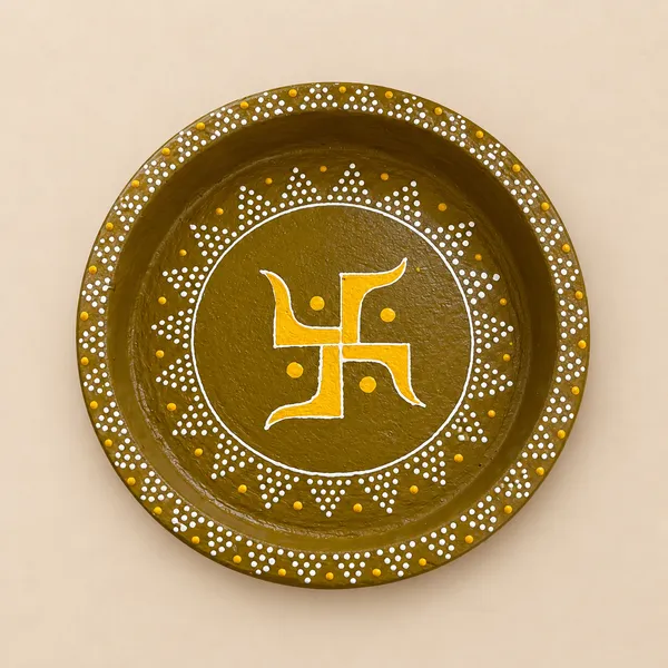 Puja_Essentials_Kit_:_Pooja_Thali_Swastik_+_Gomay_Ganesh_Ji_2.5''_+_Design_Deepak_-_Set_Of_6_+_Sticker_Om_+_Sticker_Shubh_Labh