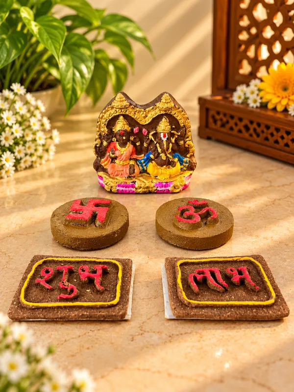 Daily_Puja_Starter_1:_Ganesh_jee,_Laxmi_jee_+_Stickers_Swastik_+_Sticker_Om_+_Sticker_Shubh_Labh