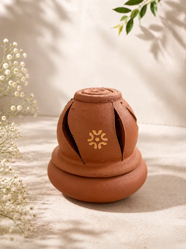 Swadha_Incense_Powder_:_50_Gram_Box_+_Terracotta_Burner_With_Lid