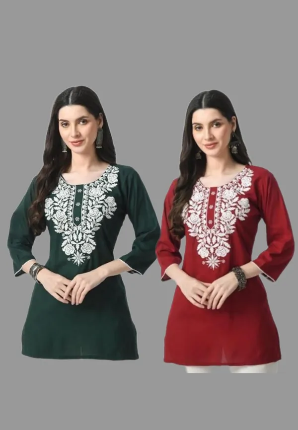 Green,_Red-Straight_Kurti