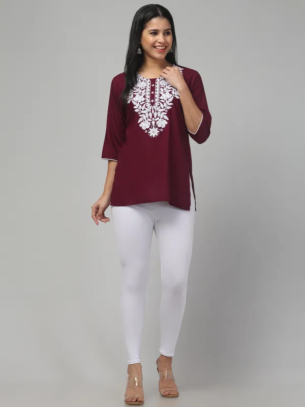 Maroon-Straight_Kurti