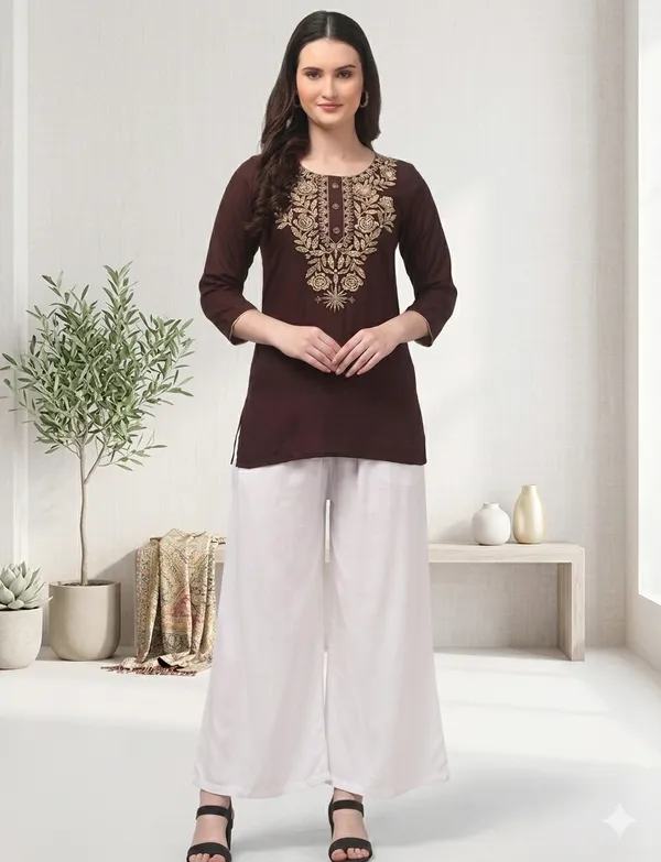Brown_Embroidered_Kurta_Palazzo_Set_for_Women