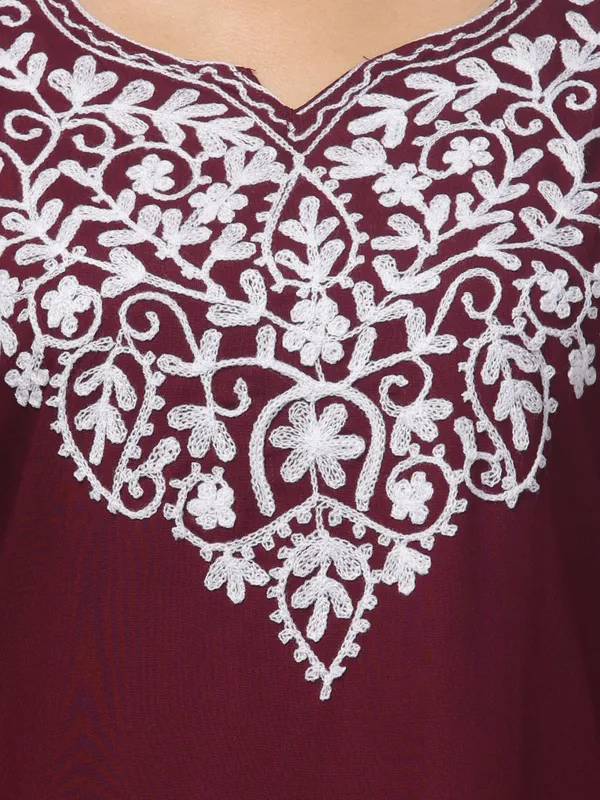 Maroon-Straight_Kurta