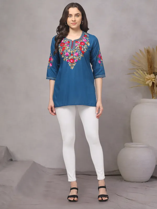 Blue-Straight_Kurti