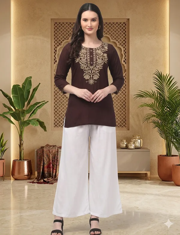 Brown_Embroidered_Kurta_Palazzo_Set_for_Women