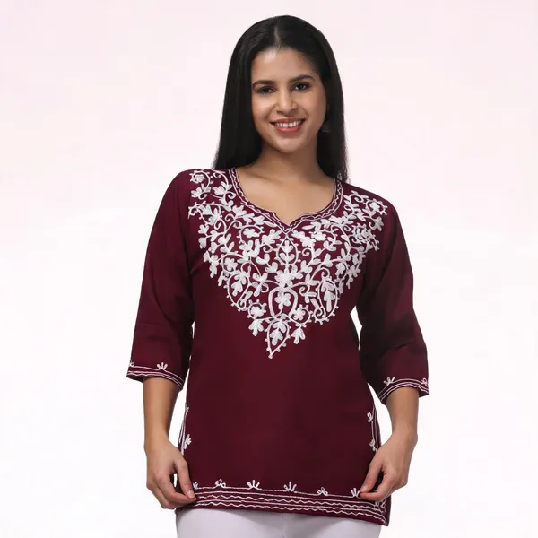 Purple_Viscose_Rayon_Straight_Kurti_For_Women