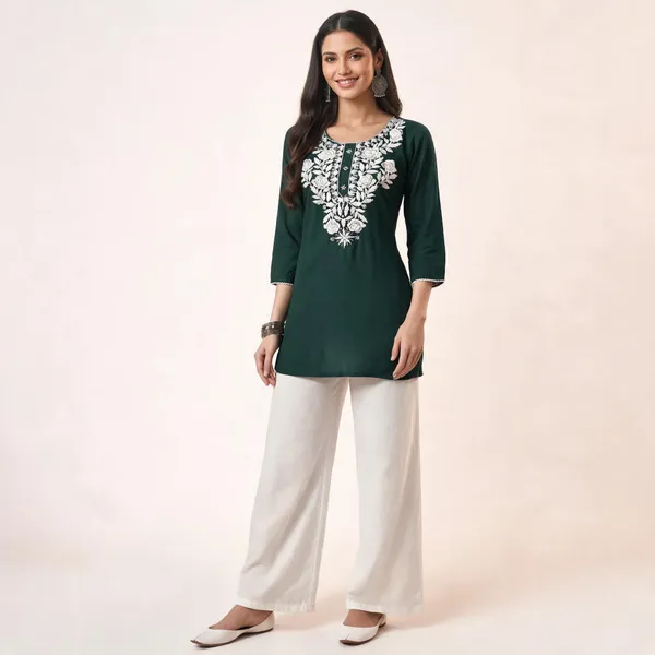 Green_Viscose_Rayon_Embroidered_Straight_Kurta_Palazzo_Set_For_Women