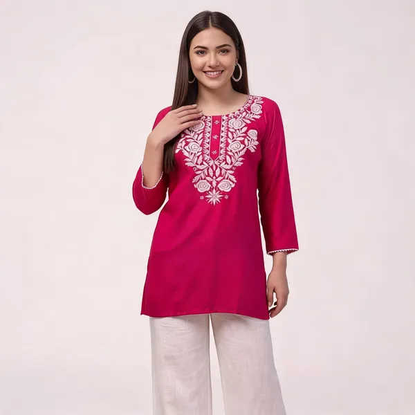 Pink_Viscose_Rayon_Straight_Embroidered_Kurta_Palazzo_Set_For_Women