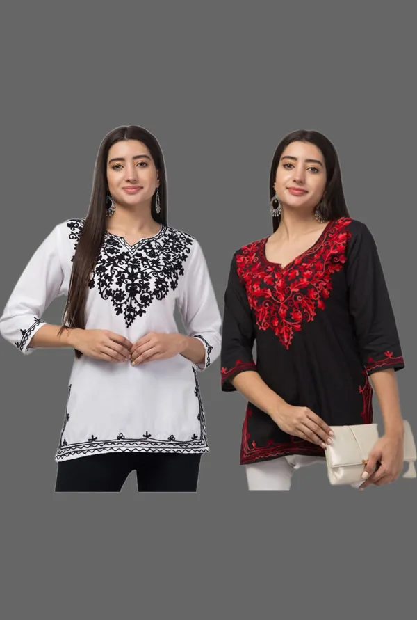 Black_Embroidered_Straight_Kurti_For_Women
