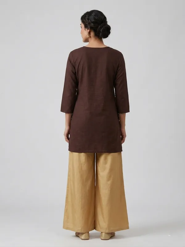 Brown/Gold-Kurta_Palazzo_Set