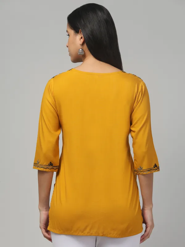 Mustard-Straight_Kurti