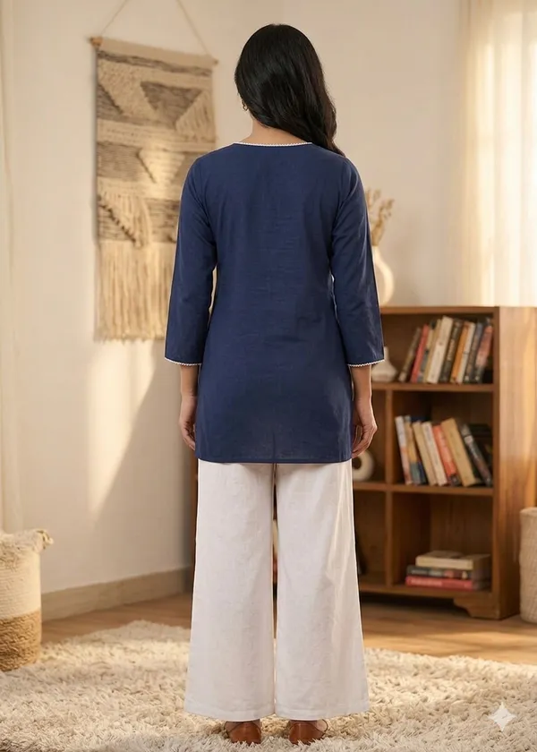 Navy_Embroidered_Straight_Kurta_for_Women