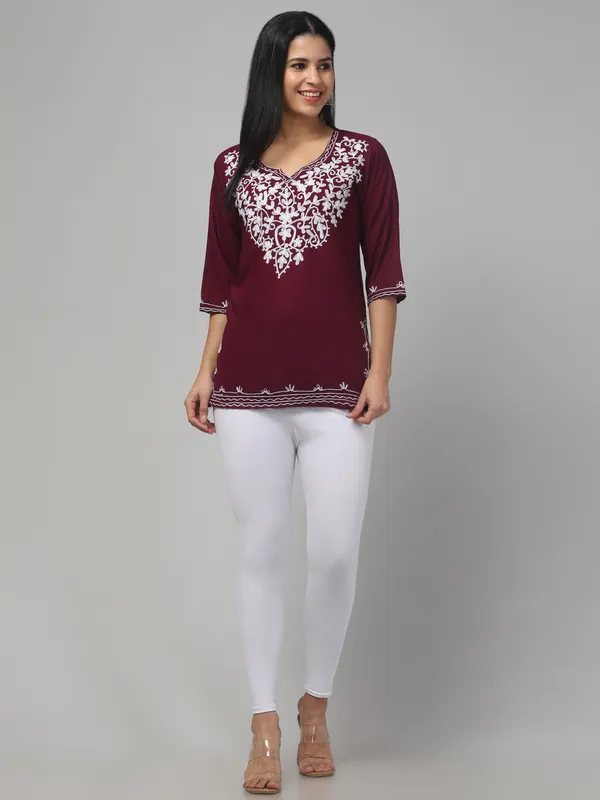 Purple/-Straight_Kurti