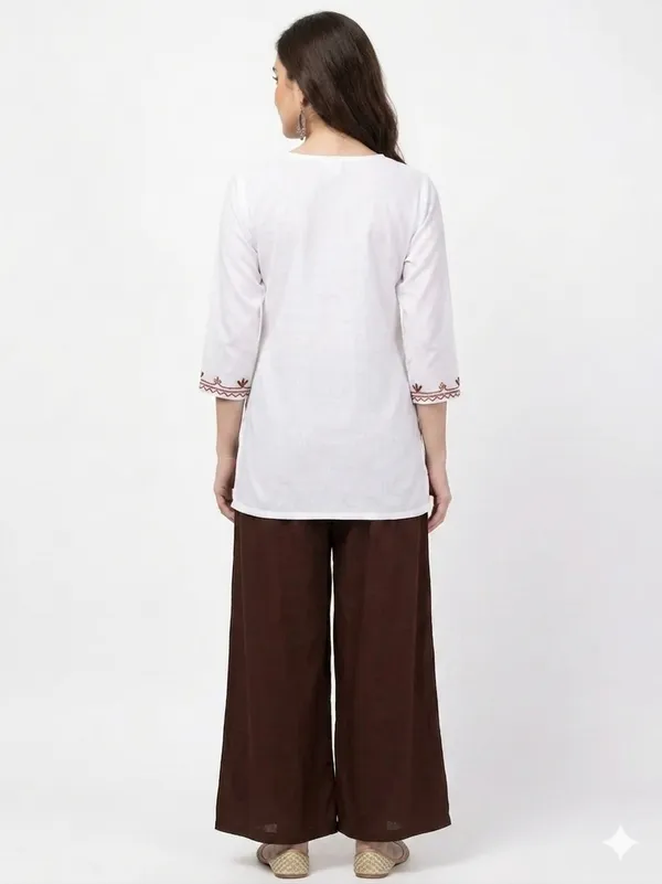 White/Brown-Kurta_Palazzo_Set