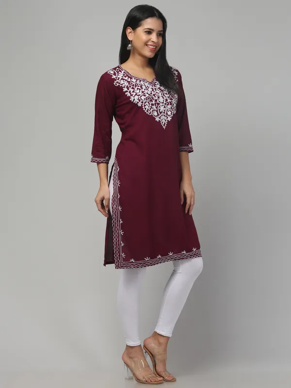 Maroon-Straight_Kurta