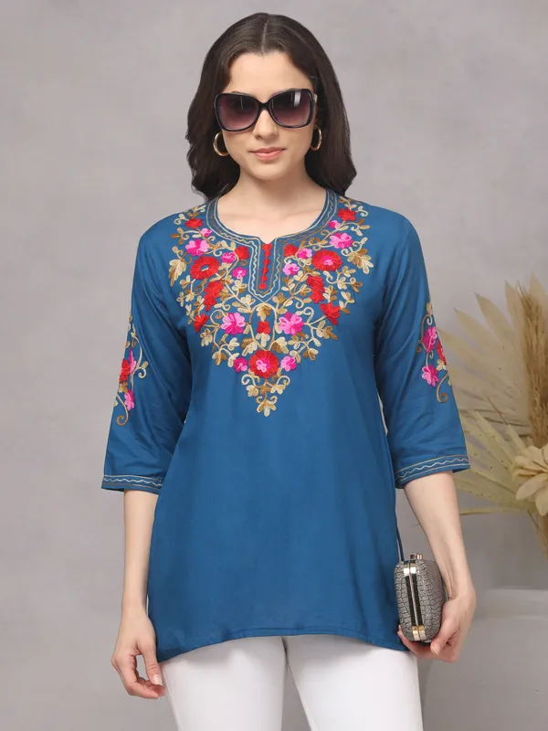 Blue-Straight_Kurti