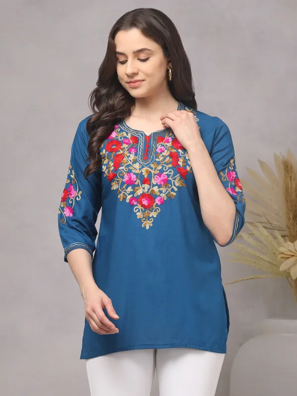 Blue-Straight_Kurti