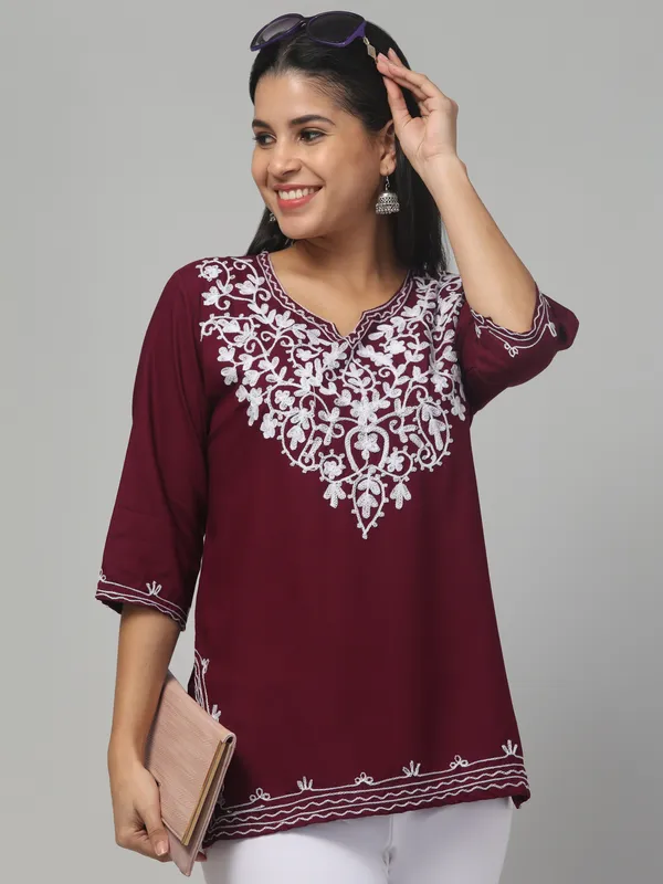 Purple/-Straight_Kurti