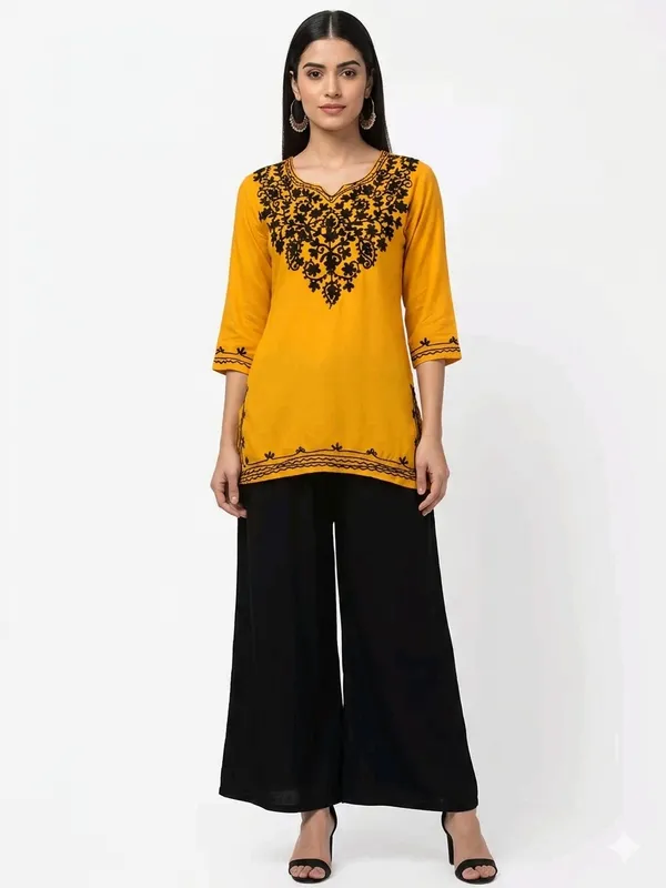 Mustard_Embroidered_Kurta_Set_for_Women