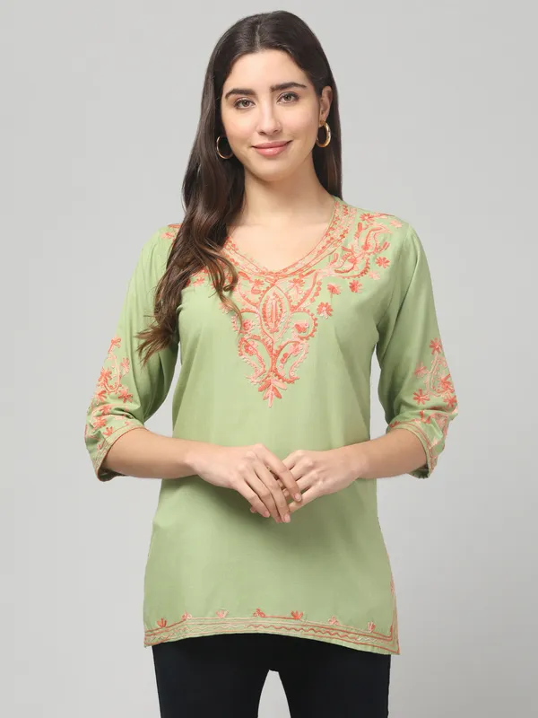 Green_Embroidered_Straight_Kurta_for_Women