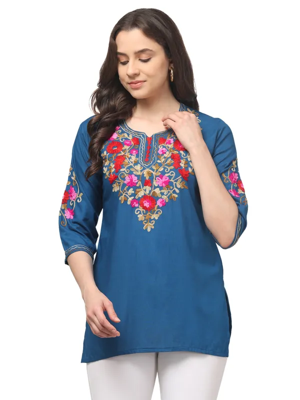 Blue-Straight_Kurti