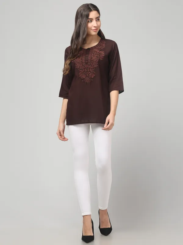 Brown-Straight_Kurti