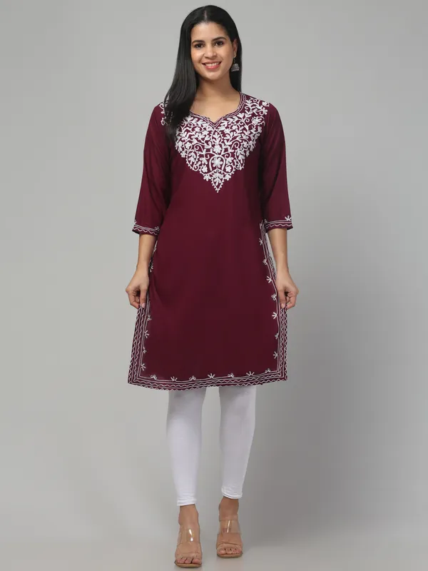 Maroon-Straight_Kurta