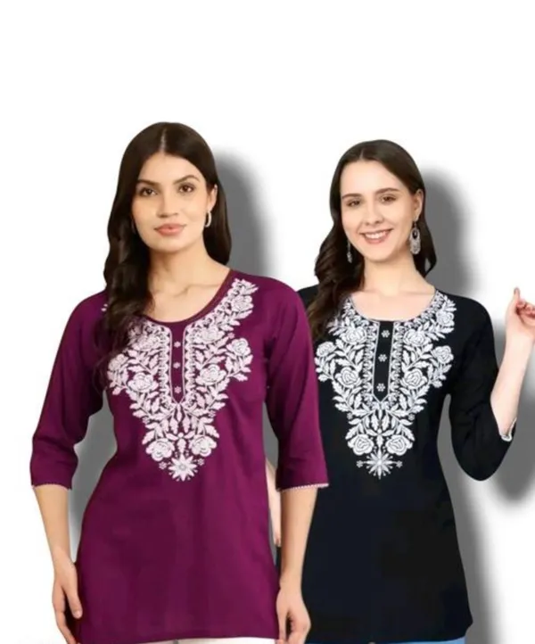 Maroon_Embroidered_Straight_Kurti_for_Women