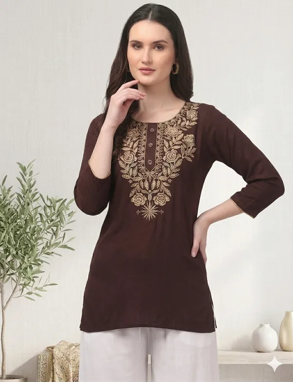 Brown_Embroidered_Kurta_Palazzo_Set_for_Women