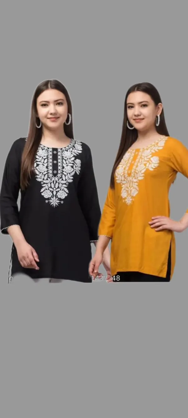 Black_and_Mustard-Straight_Kurti
