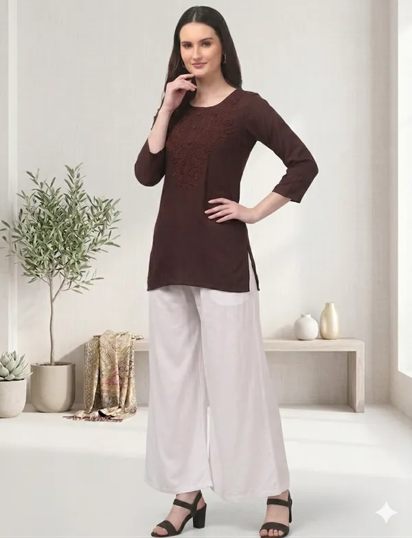 Brown-Kurta_Palazzo_Set