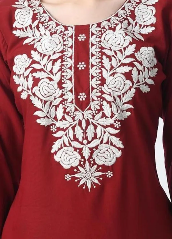 Maroon_Embroidered_Straight_Kurta_for_Women
