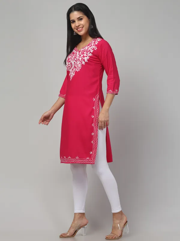 Pink_Embroidered_Straight_Kurta_For_Women