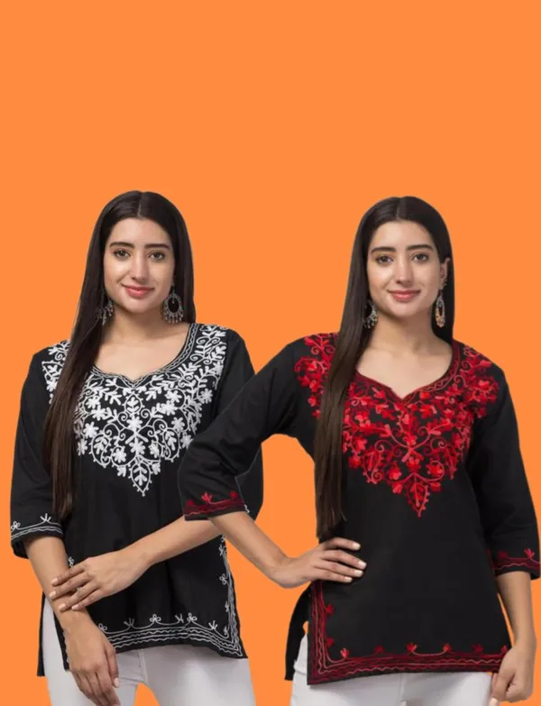 Black_Embroidered_Straight_Kurti_for_Women