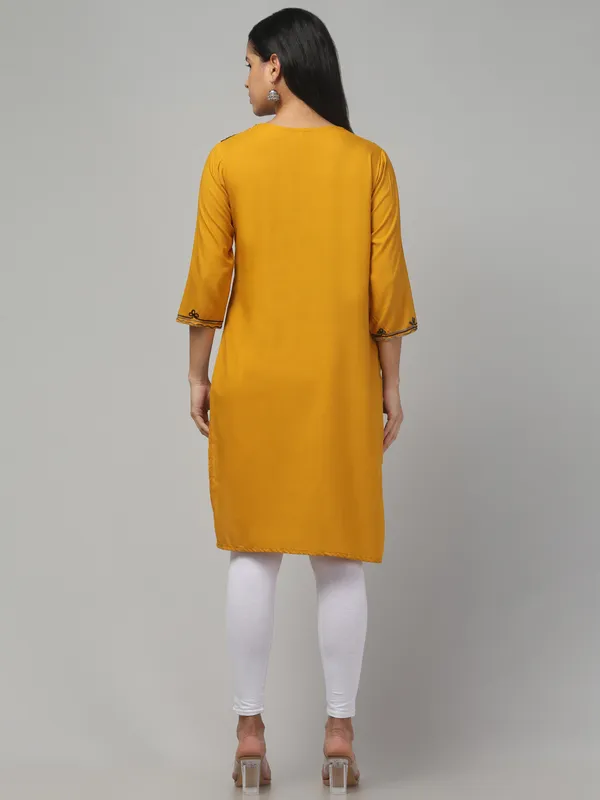 Mustard-Straight_Kurta