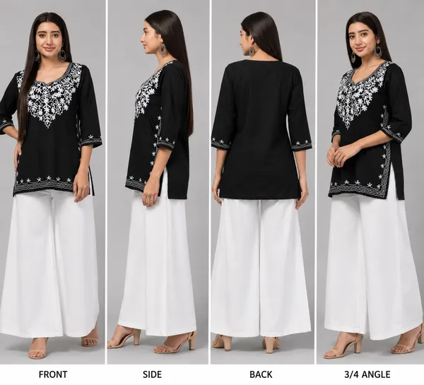 Black_Embroidered_Straight_Kurta_Set_for_Women